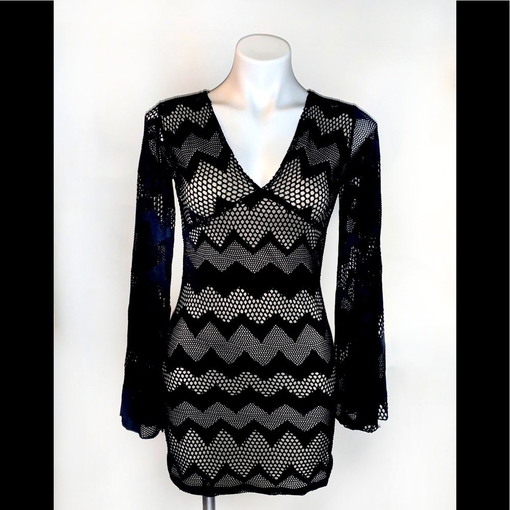 Sexy black lace dress